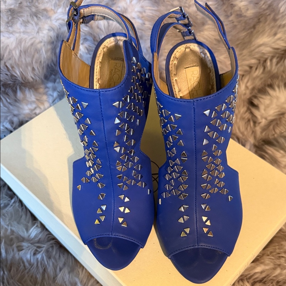 Rachel Zoe Royal Blue Studded Heels